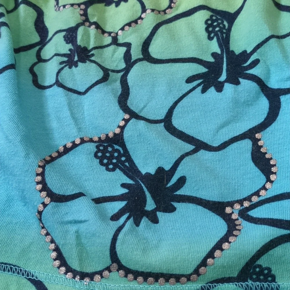 Justice | Ombre Tropical Flower Sundress with Studs and Glitter Dots | 6